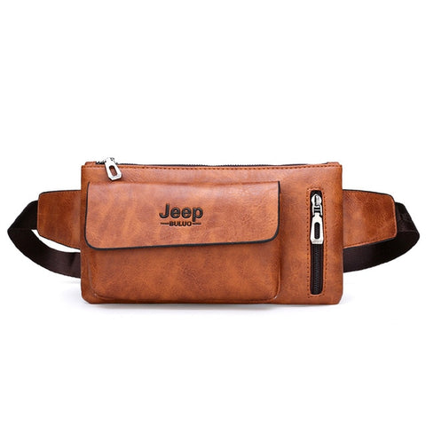 Image of JEEP BULUO Casual Leather Chest Waist Bag