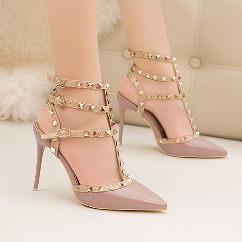 Image of Fashion rivet sandals 10CM PUMPS