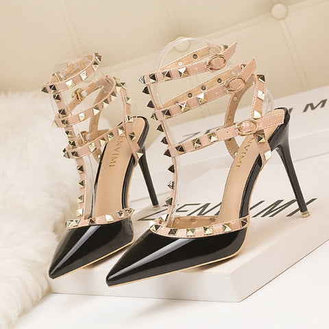 Image of Fashion rivet sandals 10CM PUMPS