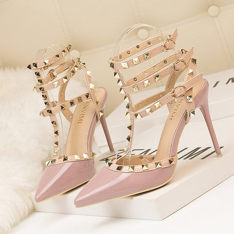 Image of Fashion rivet sandals 10CM PUMPS