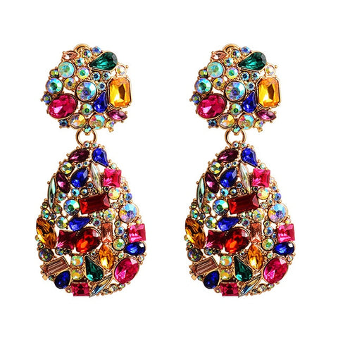 Image of New Colorful Crystals Earrings