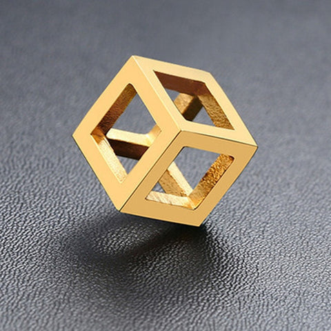 Image of Punk Hollow Cube Pendient Necklaces for Men Women