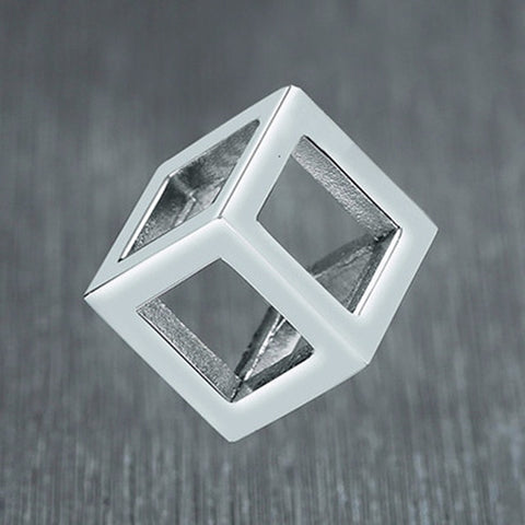Image of Punk Hollow Cube Pendient Necklaces for Men Women