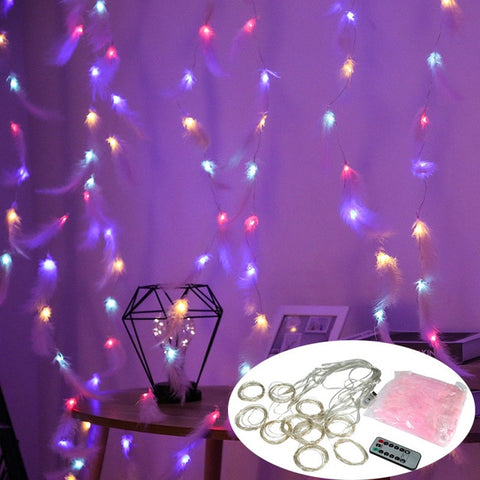 Image of 3M LED Curtain String Lights Led Decoration Light Remote Control