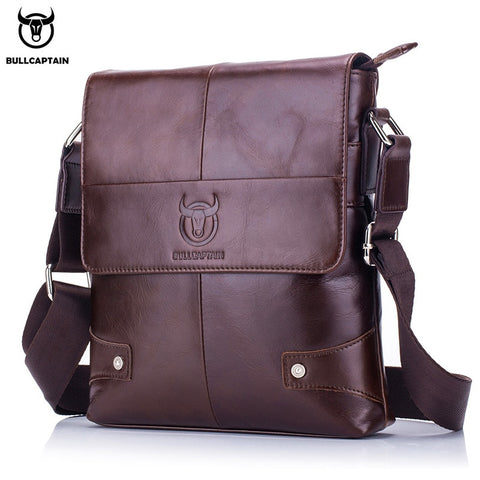 Image of men's bag leather messenger shoulder