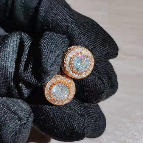 Image of Round Earring White Gold