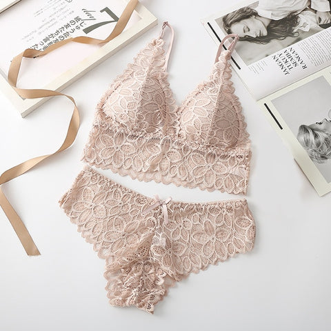 Image of Women Lace Bra Sets Underwear