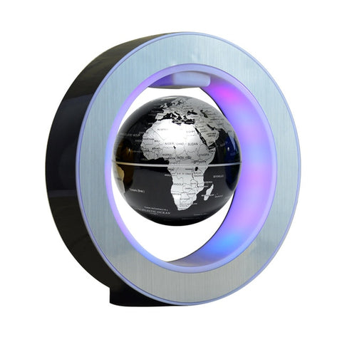 Image of Round LED World Map Floating Globe Magnetic