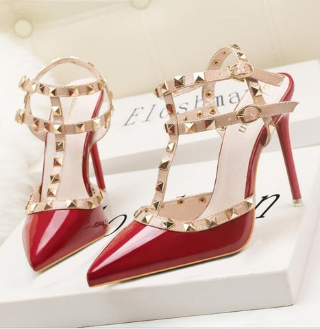 Image of Fashion rivet sandals 10CM PUMPS