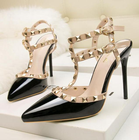 Image of Fashion rivet sandals 10CM PUMPS