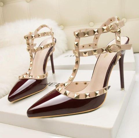 Image of Fashion rivet sandals 10CM PUMPS