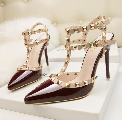 Image of Fashion rivet sandals 10CM PUMPS