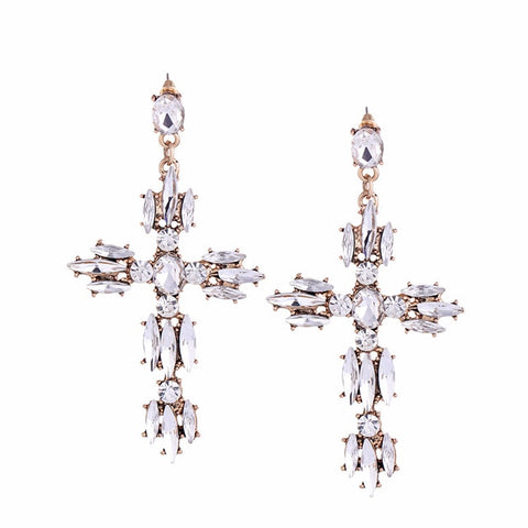 Image of Cross Earrings For Women Big statement