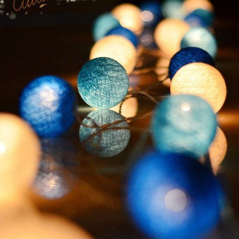 Image of 2.2M 20 LED Cotton Ball Lights Decorations