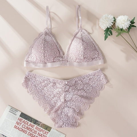 Image of Women Lace Bra Sets Underwear