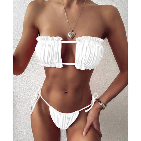 Image of Swimsuit Mini Thong Bikini Set
