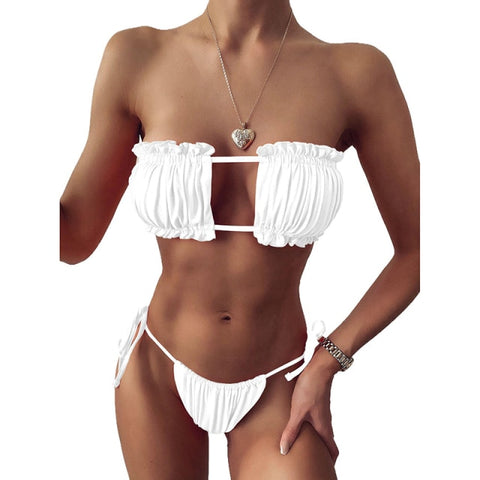Image of Women Beach Thong Bikini Set