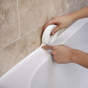 Sink Bath Caulk Tape White PVC Self Adhesive Waterproof Wall Tape for Bathroom Kitchen