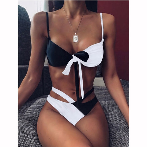 Image of Sexy Women High Waist Bikini Swimsuit