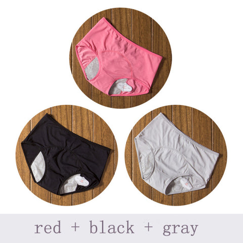 Image of 3pcs/Set Leak Proof Menstrual Panties Women