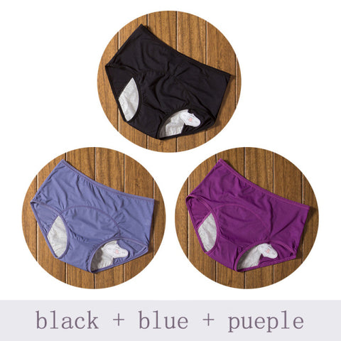 Image of 3pcs/Set Leak Proof Menstrual Panties Women