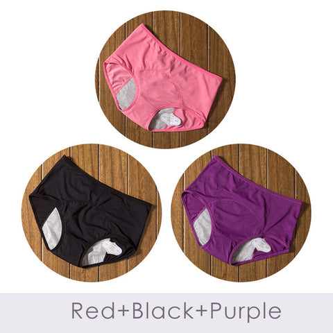 Image of 3pcs/Set Leak Proof Menstrual Panties Women