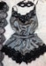Image of Sleepwear Silk Sexy Satin Pajama Set Black Lace V-Neck