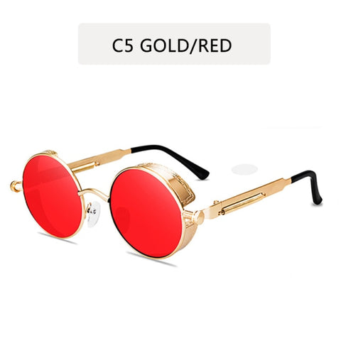 Image of Metal Steampunk Sunglasses Men Women Fashion