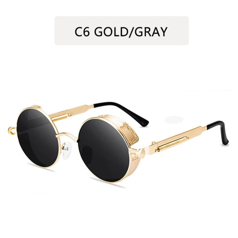 Image of Metal Steampunk Sunglasses Men Women Fashion
