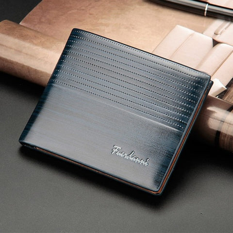 Image of Classic Men Business Purse PU Leather Solid Slim