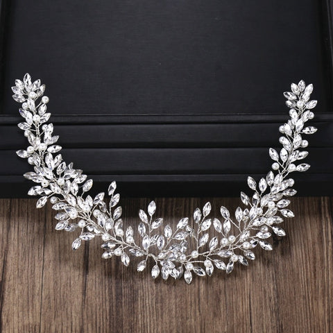 Image of Rhinestone Crystal Headband Bride Hair Accessories