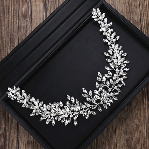 Image of Rhinestone Crystal Headband Bride Hair Accessories