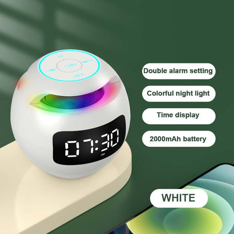 Image of Mini Bluetooth Speaker LED Display Alarm Clock