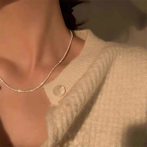 Image of Simple Silver Casual necklace for women