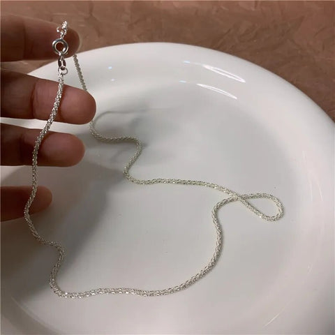Image of Simple Silver Casual necklace for women