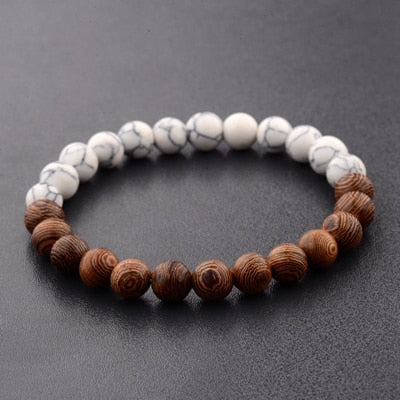 Image of 8mm New Natural Wood Beads Bracelets Men Black Ethinc Meditation