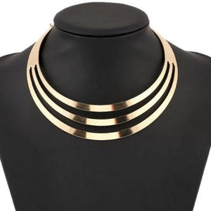 chunky choker statement brand Luxury gold color