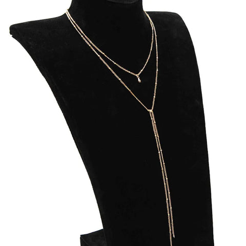 Image of Simple Gold Silver Color Chain