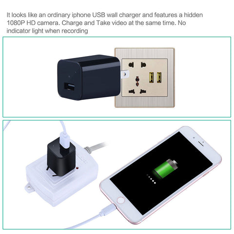 Image of Wireless Wifi Mini Camera USB Charger Baby Camera Security Nights Vision