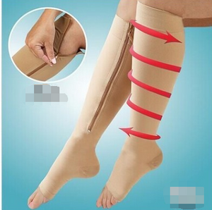 Pressure exposed toe compression socks