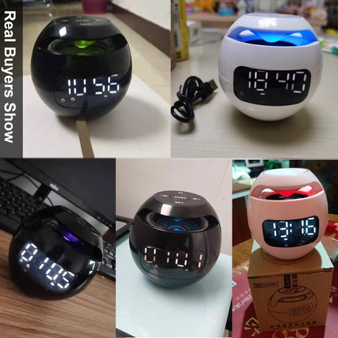 Image of Mini Bluetooth Speaker LED Display Alarm Clock