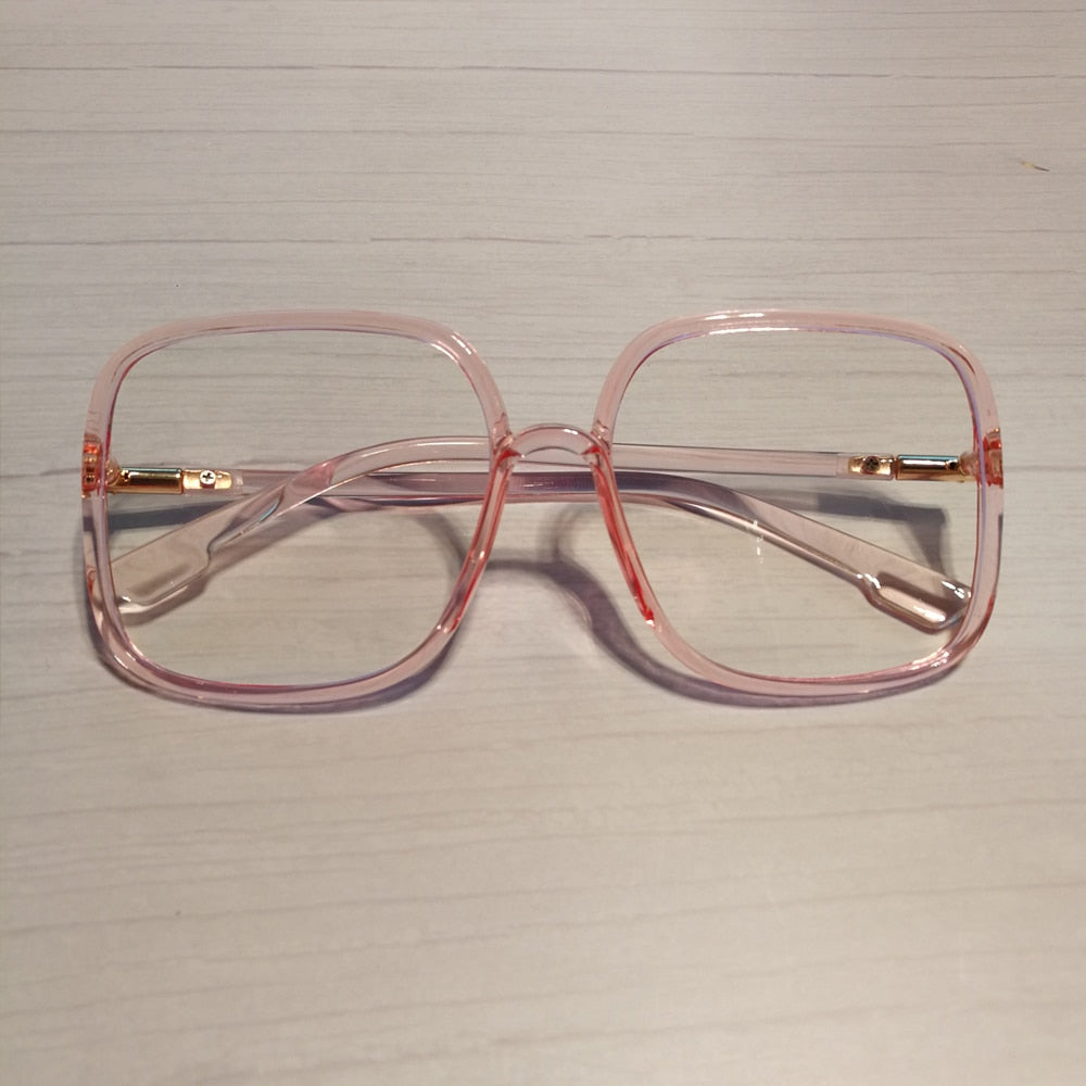 Vintage Clear Square Glasses Frame Women