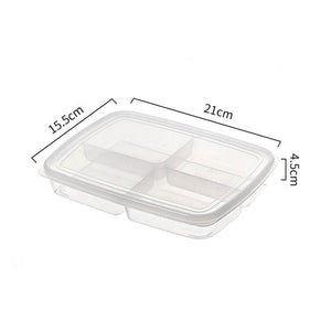4 Grids Food Storage Box Container Fruit Vegetable Refrigerator Freezer