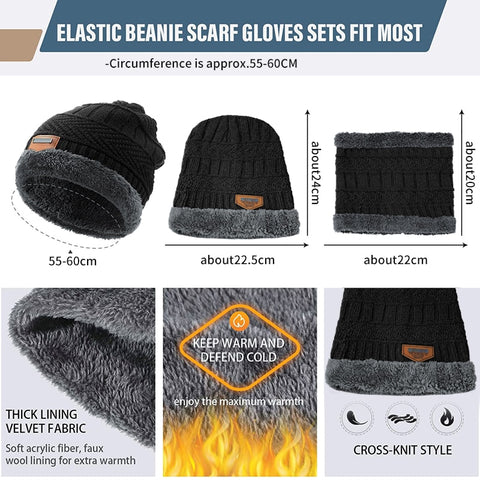 Image of Winter Cap Beanie Men / Women Thick Wool