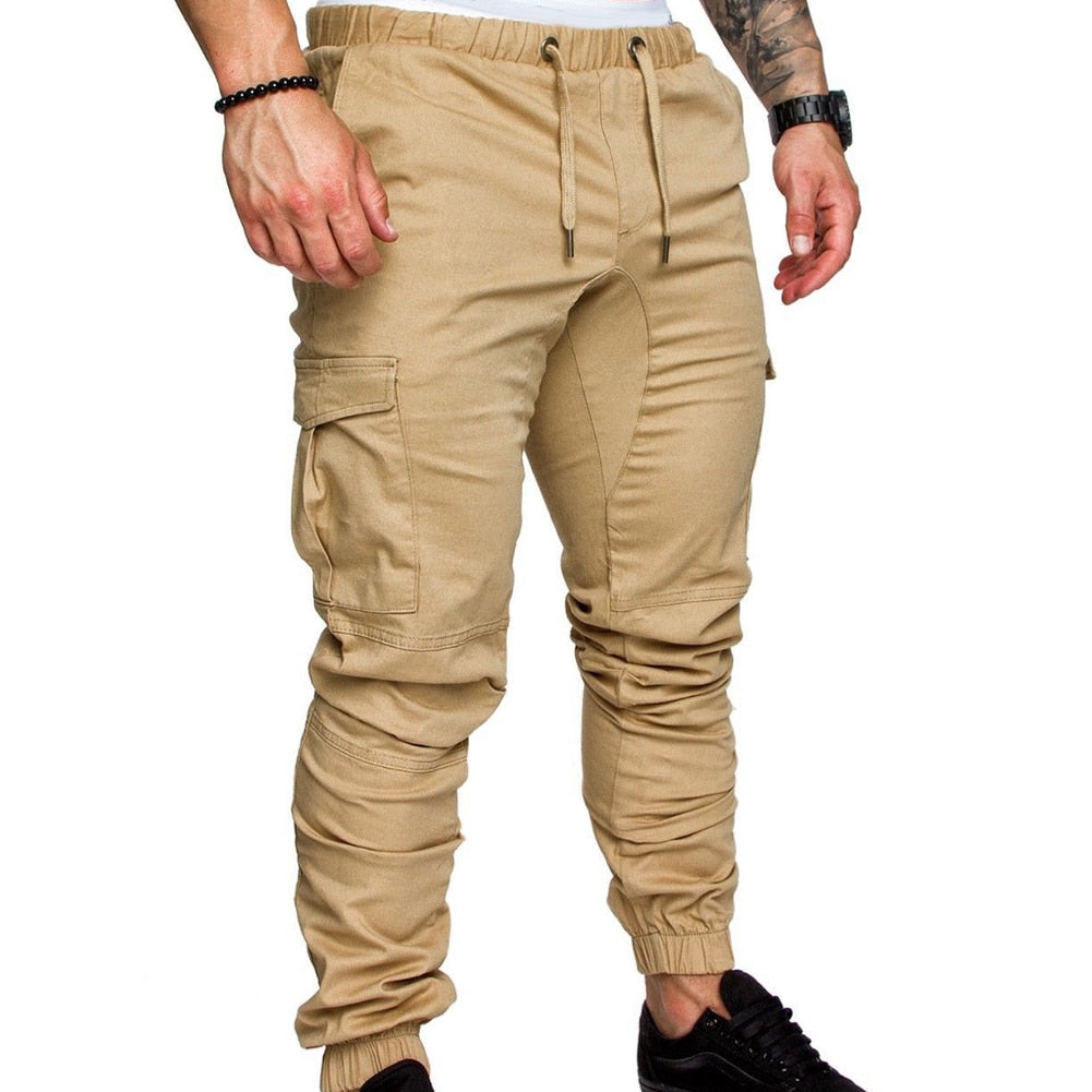 Clothes   Adjustable Pockets Pants Men