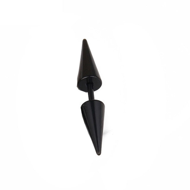 Black Multiple Styles Stainless/Titanium Steel Stud Earrings