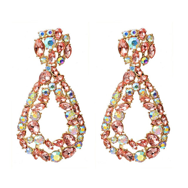 New Colorful Crystals  Earrings