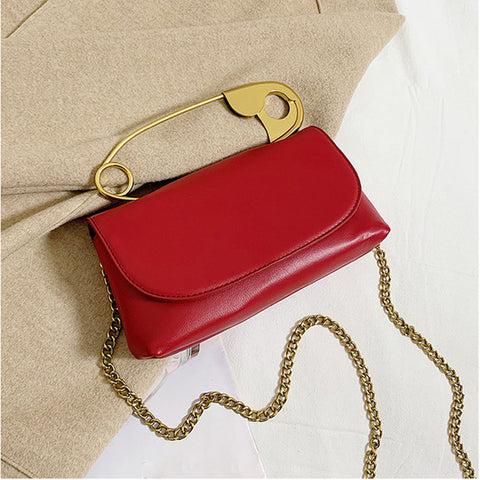 PU Leather Handbag Women Designer Chains flap Shoulder