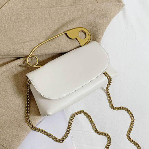 Image of PU Leather Handbag Women Designer Chains flap Shoulder