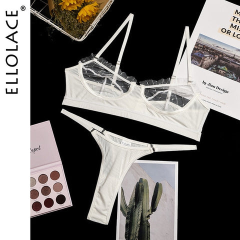 Image of Lace Lingerie Set Sexy Women's Underwear Transparent